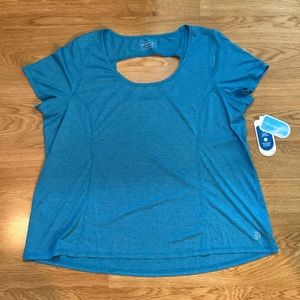 NWT be inspired turquoise dry fit t-shirt 2X